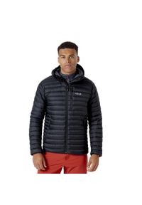 Kurtka puchowa męska Rab Microlight Alpine Jacket z kapturem. Typ kołnierza: kaptur. Kolor: czarny. Materiał: puch