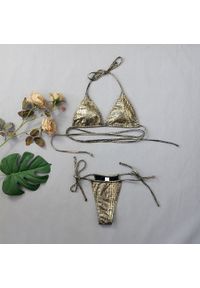 Intica - bikini z wzorem zwierzęcym odporne na chlor i słoną wodę Lenke. Kolor: złoty. Materiał: materiał. Wzór: motyw zwierzęcy #1