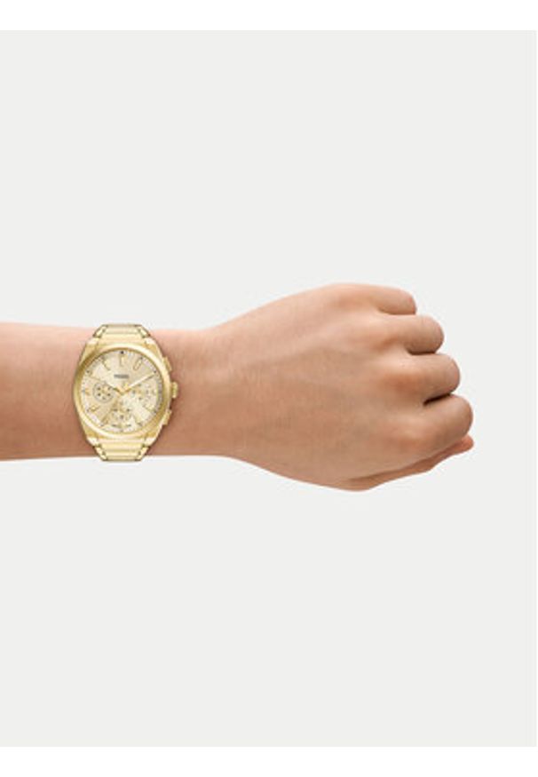 Fossil Zegarek Everett Chronograph FS6119 Złoty. Kolor: złoty