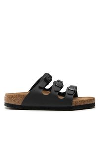 Birkenstock Klapki Florida 53013 Czarny. Kolor: czarny. Materiał: skóra