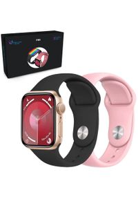 EXTRALINK - Extralink Lifestyle Smartwatch F89 | Smartband | Złoty + różowa/czarna opaska. Rodzaj zegarka: smartwatch. Kolor: wielokolorowy, różowy, czarny, złoty