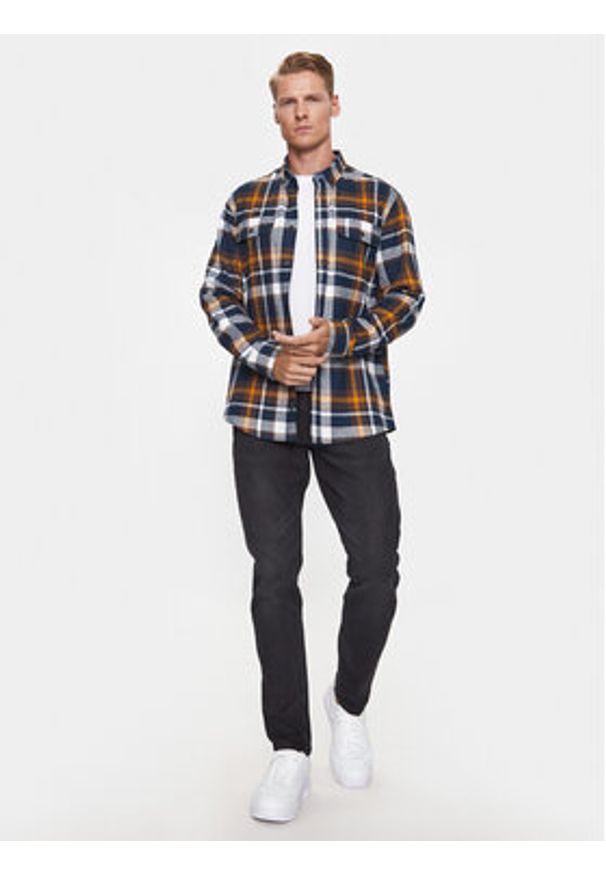 Lindbergh Koszula 30-220198 Brązowy Relaxed Fit. Kolor: brązowy. Materiał: bawełna