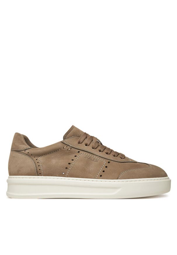 Fabi Sneakersy FU0261 Brązowy. Kolor: brązowy. Materiał: skóra