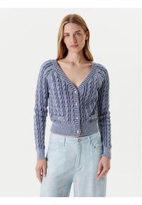 Guess Kardigan W5YR15 Z3OU0 Niebieski Regular Fit. Kolor: niebieski. Materiał: bawełna