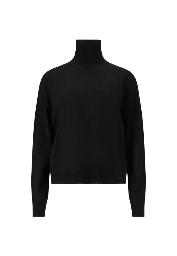 Damski sweter z golfem Athlecia Dava. Typ kołnierza: golf. Kolor: czarny. Materiał: materiał. Sport: golf