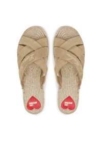 Love Moschino - LOVE MOSCHINO Klapki JA28362G0MIG0104 Beżowy. Kolor: beżowy. Materiał: skóra #2