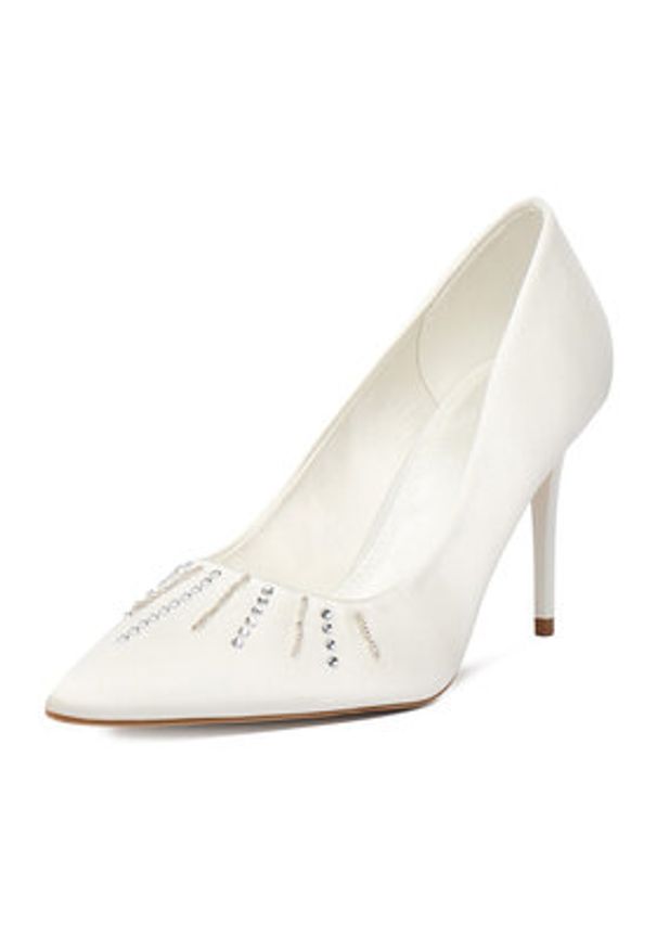 DeeZee Szpilki CEO-CD24-205 Biały. Kolor: biały. Materiał: materiał. Obcas: na szpilce