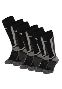 XTREME SOCKSWEAR - Skarpety snowboardowe Xtreme, 6 par, Multi Czarny. Kolor: czarny. Sport: snowboard