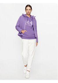 Helly Hansen Bluza Logo 33978 Fioletowy Regular Fit. Kolor: fioletowy. Materiał: bawełna #4