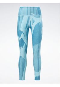 Reebok Legginsy Lux Perform HA4373 Niebieski Slim Fit. Kolor: niebieski. Materiał: syntetyk #3