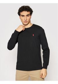 Polo Ralph Lauren Longsleeve Classics 710671468001 Czarny Custom Slim Fit. Typ kołnierza: polo. Kolor: czarny. Materiał: bawełna. Długość rękawa: długi rękaw