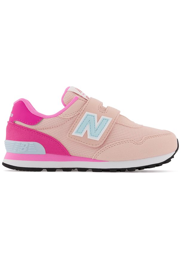 Buty New Balance PV515SK – różowe. Okazja: na co dzień, na uczelnię. Zapięcie: rzepy. Kolor: różowy. Materiał: skóra, materiał, guma, zamsz. Szerokość cholewki: normalna. Model: New Balance 574