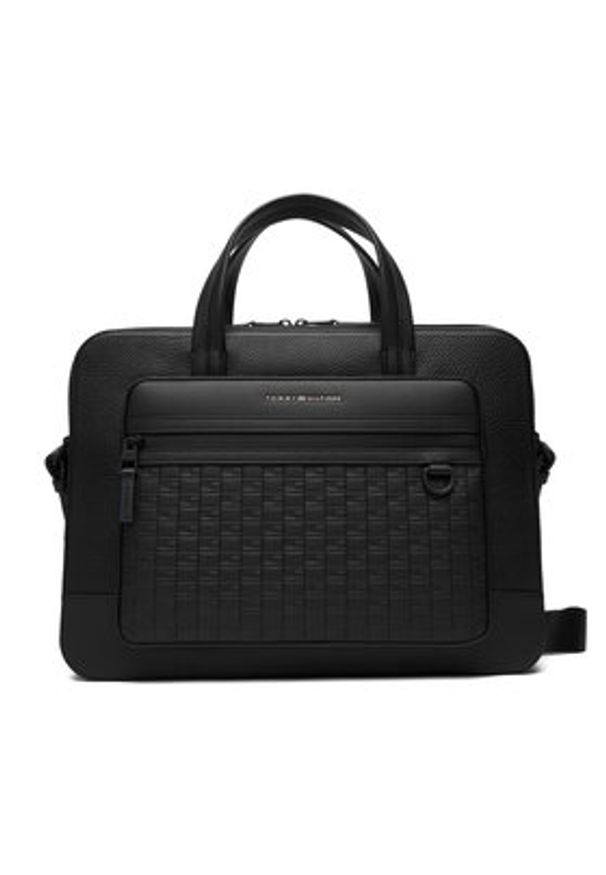 TOMMY HILFIGER - Tommy Hilfiger Torba na laptopa Th Modern Computer Bag AM0AM14002 Czarny. Kolor: czarny. Materiał: skóra