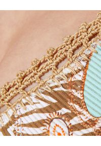 DEL MAAR - Top od bikini Lamara. Kolor: beżowy. Materiał: materiał. Wzór: haft, paski, kolorowy, gładki #5