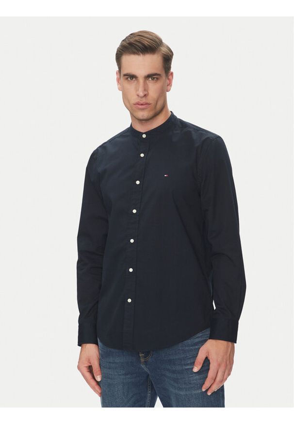 TOMMY HILFIGER - Tommy Hilfiger Koszula MW0MW39966 Granatowy Regular Fit. Kolor: niebieski. Materiał: bawełna
