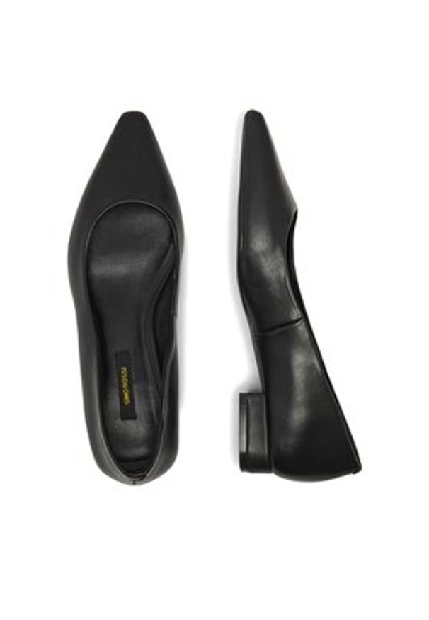 Gino Rossi Baleriny WFA2503-2Z Czarny. Kolor: czarny. Materiał: skóra