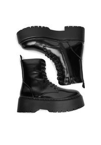 DeeZee Trzewiki 5026-1 Czarny. Kolor: czarny. Materiał: skóra, materiał #2