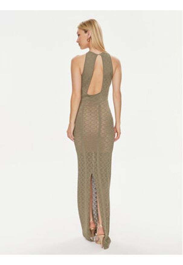 Guess Sukienka wieczorowa Belle W4GK80 Z36O0 Zielony Slim Fit. Kolor: zielony. Materiał: syntetyk. Styl: wizytowy