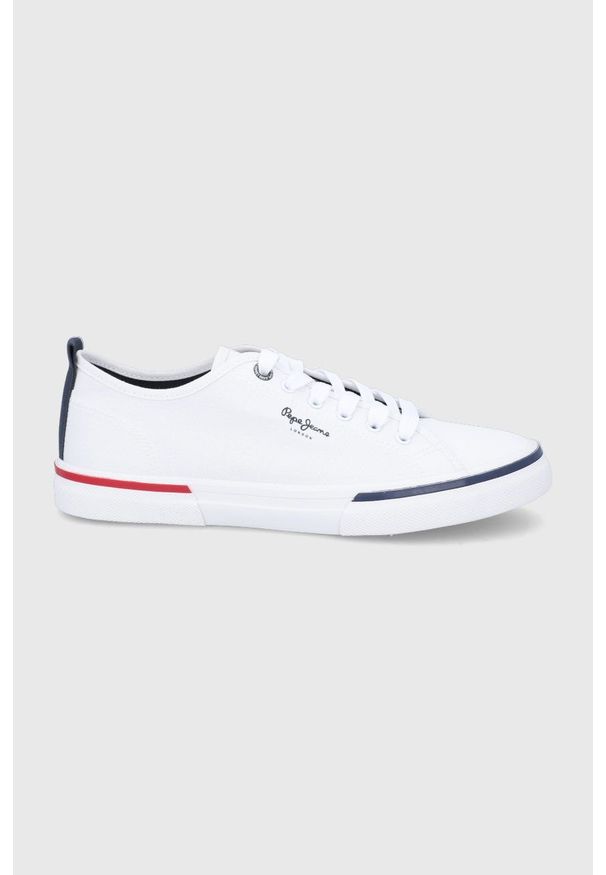 Pepe Jeans tenisówki kenton smart 22 męskie kolor biały. Nosek buta: okrągły. Zapięcie: sznurówki. Kolor: biały. Materiał: guma