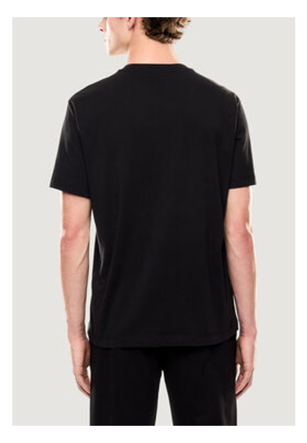 EA7 Emporio Armani T-Shirt 7M001412 AF22264 Czarny Casual Fit. Okazja: na co dzień. Kolor: czarny. Styl: casual