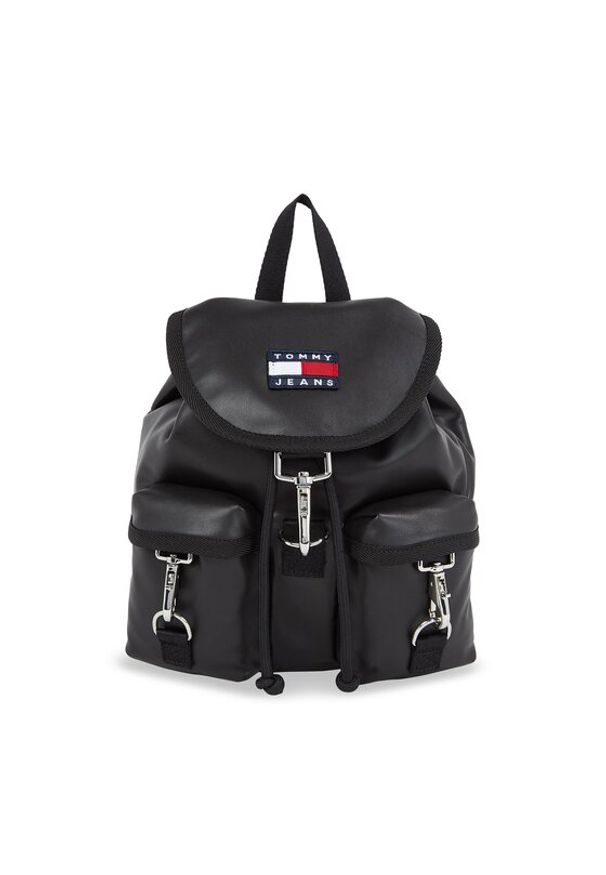 Tommy Jeans Plecak Tjw Heritage Flap Backpack AW0AW15435 Czarny. Kolor: czarny