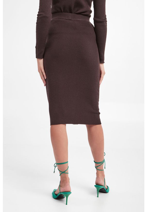 Pinko - Spódnica z wełną Applepie PINKO. Materiał: wełna. Wzór: prążki