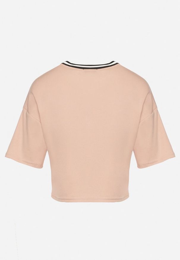 Born2be - Ciemnoróżowy Bawełniany T-shirt z Napisem Nitanelia. Okazja: na co dzień. Kolor: różowy. Materiał: bawełna. Wzór: napisy. Styl: casual