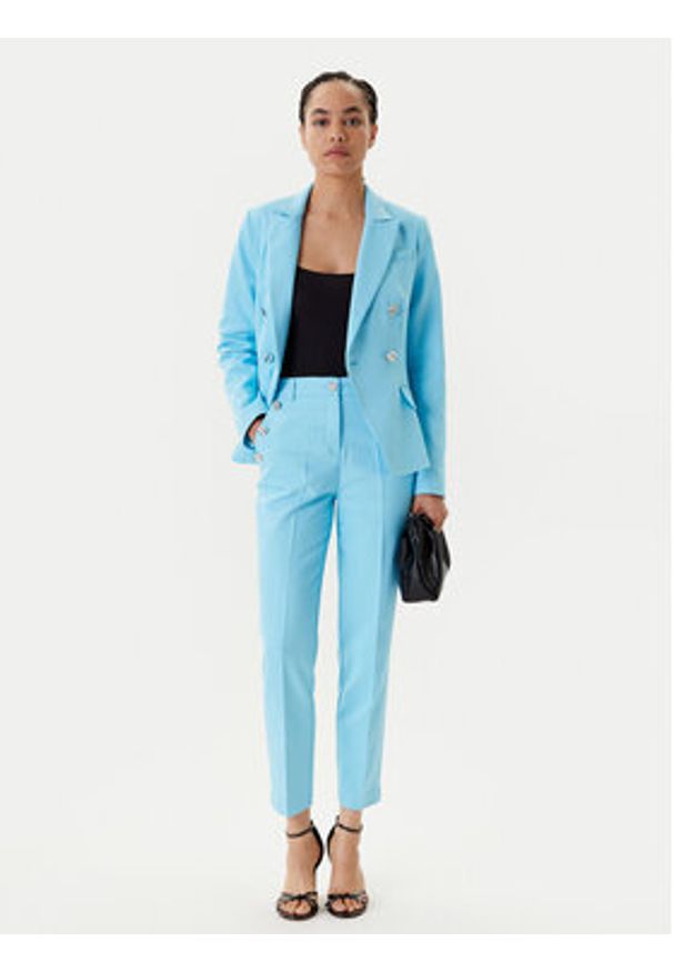 Morgan Marynarka 251-VPKY.F Turkusowy Slim Fit. Kolor: turkusowy. Materiał: bawełna