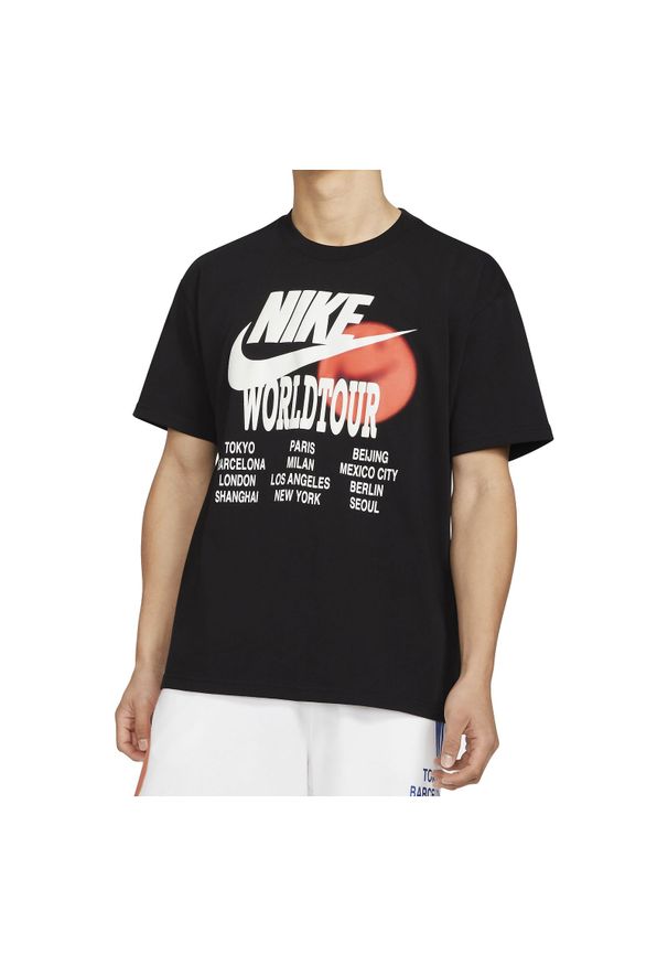 Koszulka męska Nike Sportswear DA0937. Materiał: materiał, bawełna. Długość rękawa: długi rękaw. Długość: krótkie. Wzór: nadruk, napisy