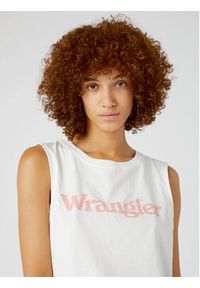 Wrangler T-Shirt Sleveless W7FED3W02 112332137 Biały Regular Fit. Kolor: biały. Materiał: bawełna