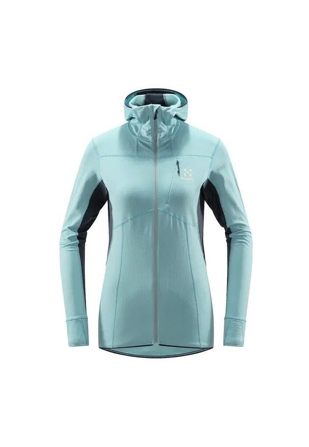 Bluza trekkingowa damska Haglöfs L.I.M Mid Comp Hood. Kolor: niebieski. Styl: sportowy. Sport: turystyka piesza