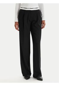 Karl Lagerfeld - KARL LAGERFELD Spodnie materiałowe B1W10002 Czarny Regular Fit. Kolor: czarny. Materiał: wełna #1
