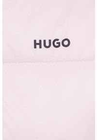 Hugo - HUGO kurtka damska kolor różowy zimowa. Kolor: różowy. Sezon: zima #2