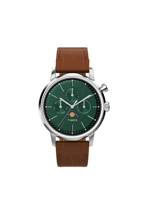Timex Zegarek Marlin TW2W51000 Brązowy. Kolor: brązowy