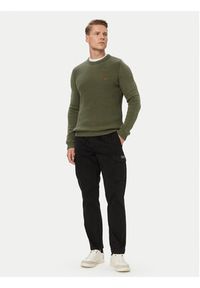 Aeronautica Militare Sweter 262MA1571UL00409 Khaki Regular Fit. Kolor: brązowy. Materiał: bawełna #5