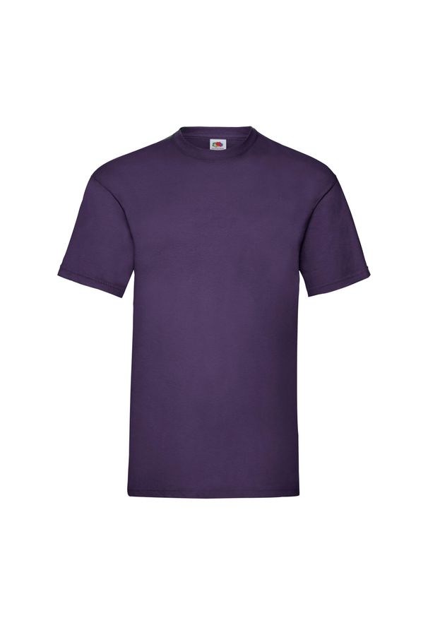 FRUIT OF THE LOOM - Męska Koszulka Valueweight. Kolor: fioletowy