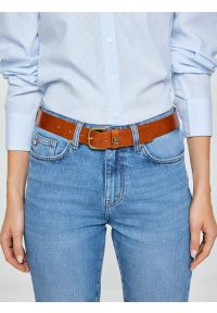 Big-Star - Pasek damski skórzany brązowy Laruza 803. Kolor: brązowy. Materiał: skóra #4