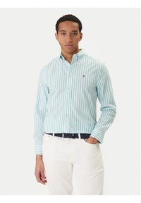 TOMMY HILFIGER - Tommy Hilfiger Koszula MW0MW42440 Zielony Regular Fit. Kolor: zielony. Materiał: bawełna #1