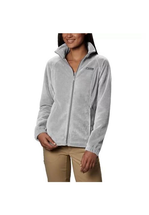 columbia - Bluza sportowa damska Columbia Benton Springs Full Zip. Kolor: szary, wielokolorowy. Materiał: poliester. Sport: turystyka piesza