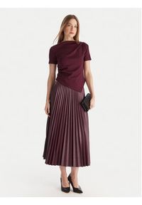 Vero Moda Spódnica z imitacji skóry Bella Holly 10319036 Fioletowy Regular Fit. Kolor: fioletowy. Materiał: skóra #3