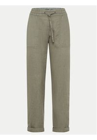 Olsen Spodnie materiałowe 14002162 Zielony Regular Fit. Kolor: zielony. Materiał: len #3