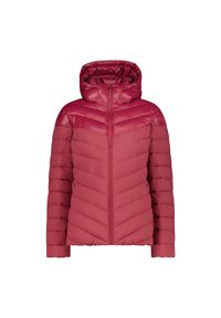 Kurtka puchowa z kapturem na zamek Sorona Aura damska CMP. Typ kołnierza: kaptur. Kolor: czerwony. Materiał: puch. Sport: turystyka piesza #1
