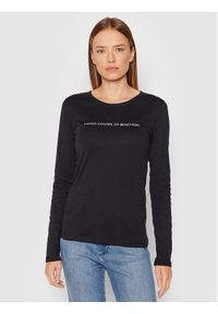 United Colors of Benetton - United Colors Of Benetton Bluzka 3GA2E16G0 Czarny Regular Fit. Kolor: czarny. Materiał: bawełna