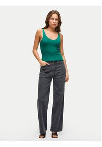 Vila Top Wennie 14104135 Zielony Regular Fit. Kolor: zielony. Materiał: wiskoza #6