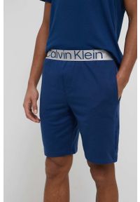 Calvin Klein Underwear szorty piżamowe męskie kolor granatowy gładka. Kolor: niebieski. Materiał: dzianina. Wzór: gładki