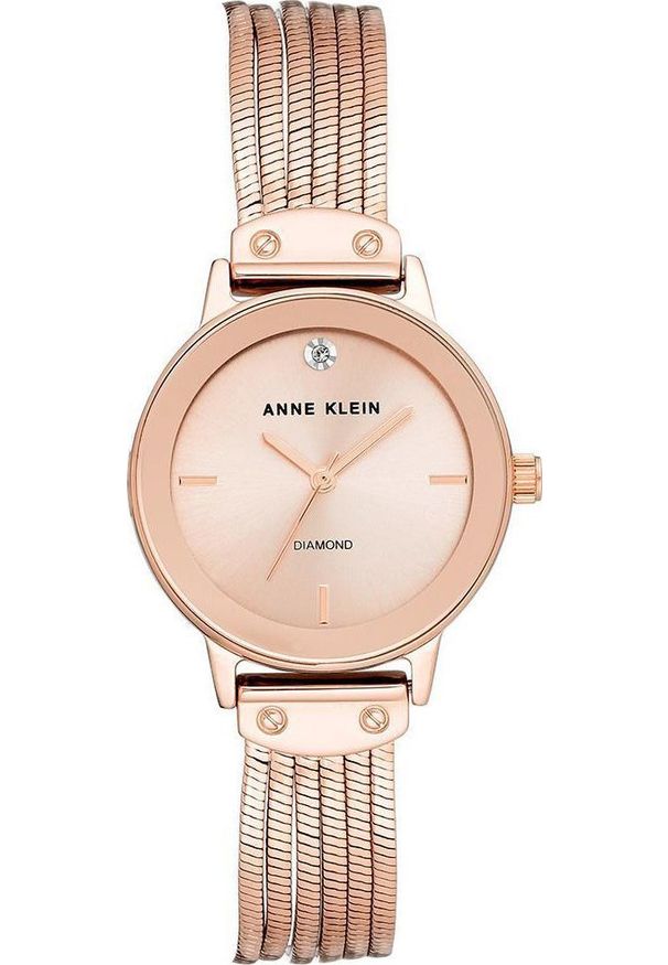 Zegarek Anne Klein Zegarek damski Anne Klein AK-3220RGRG różowe złoto. Kolor: złoty, wielokolorowy, różowy
