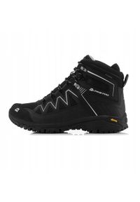 ALPINE PRO - Buty trekkingowe wysokie męskie Alpine Pro Gudere Vibram. Kolor: czarny. Materiał: skóra