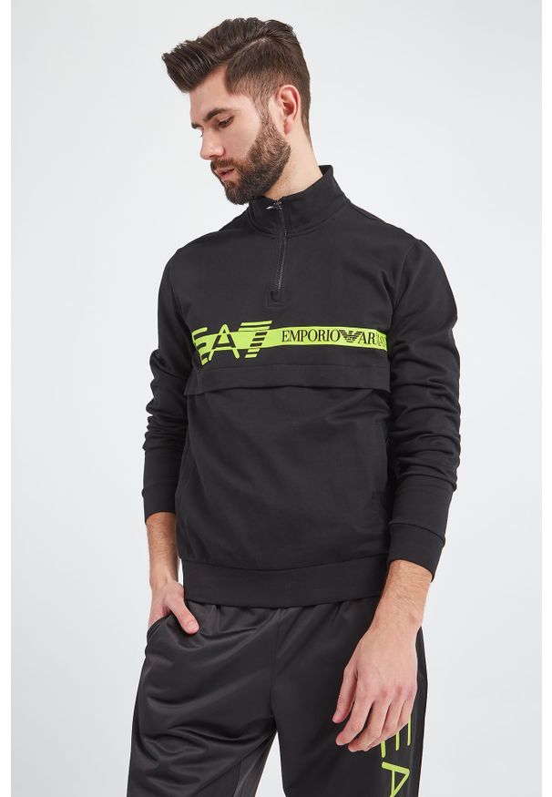 EA7 Emporio Armani - Bluza EA7 EMPORIO ARMANI. Typ kołnierza: kołnierzyk stójkowy. Wzór: nadruk