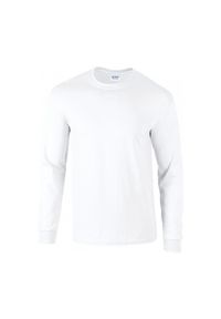 GILDAN - Koszulka z długim rękawem ultra Gildan. Kolor: biały. Długość rękawa: długi rękaw. Długość: długie #1