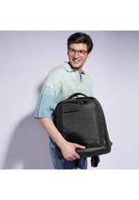 Wittchen - Męski plecak na laptopa 15,6" z nylonu. Kolor: czarny. Materiał: nylon. Styl: casual